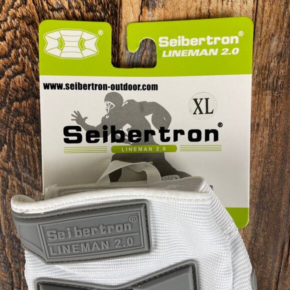 Seibertron Lineman 2.0 Adult X-Large Padded Palm Football Receiver Gloves - Picture 2 of 11